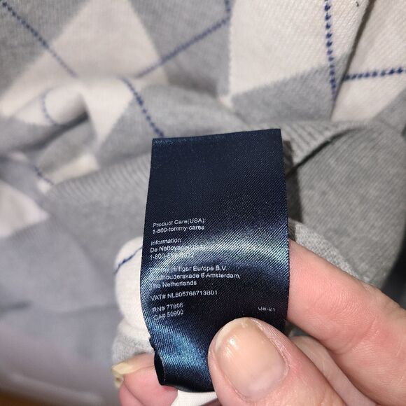 Tommy Hilfiger 100% Cotton Argyle Sweater - Picture 7 of 9